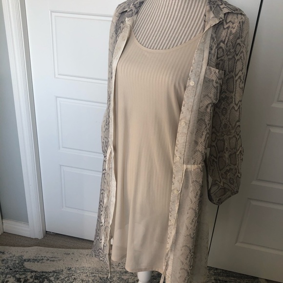 Snakeskin Print Shirt Dress - Picture 6 of 7